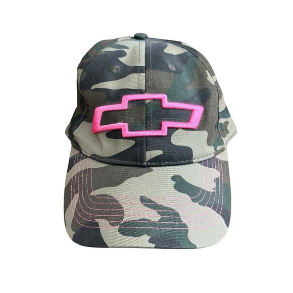 Chevy Chevrolet Camo Pink Hat Baseball Cap GM Camouflage Women's Adjustable - Picture 1 of 9